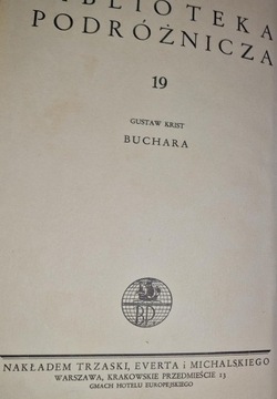 Buchara Gustaw Krist Biblioteka Podróżnicza BDB