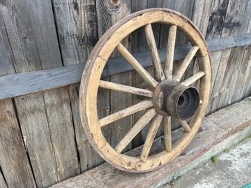 Колесо старой деревянной телеги, БОЛЬШОЕ, 100 см.