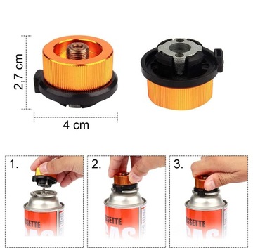 ПОРТАТИВНАЯ МИНИ-ТУРИСТИЧЕСКАЯ ГАЗОВАЯ ПЛИТА ДЛЯ КЕМПИНГА + ГАЗОВЫЙ АДАПТЕР