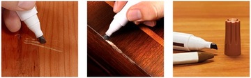 НАБОР ДЛЯ РЕМОНТА ДЕРЕВЯННЫХ МЕБЕЛЬНЫХ ПАНЕЛЕЙ МАРКЕР + ВОСК