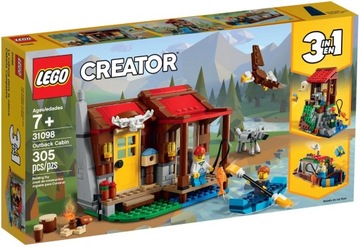 LEGO 31098 Creator 3 w 1 Domek na wsi BARKA OBSERWATORIUM PTAKÓW ORZEŁ WILK