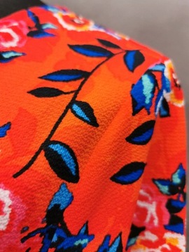Papaya sukienka print kwiaty kopertowa maxi 48