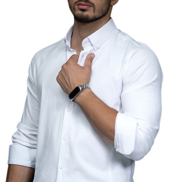 РУБАШКА МУЖСКАЯ ЭЛЕГАНТНАЯ КЛАССИЧЕСКАЯ, БЕЛАЯ - 3XL