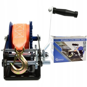 РУЧНАЯ РЕМЕННАЯ ЛЕБЕДКА С РУЧКОЙ 2500 ФУНТОВ