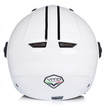 Открытый мотоцикл шлем Vito Fashion White Чоппер ECE Scooter 22.06 Light