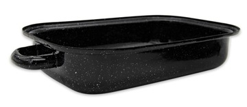 Эмалированная плита для гуся, 35 см, прямоугольная жаровня, кастрюля с крышкой