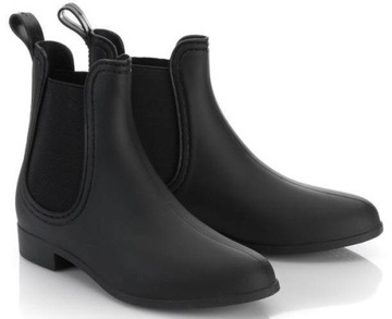 31 МАТОВЫЕ РЕЗИННЫЕ БОТИНКИ БОТИНКИ РЕЗИНОВЫЕ ЧЕРНЫЕ 40