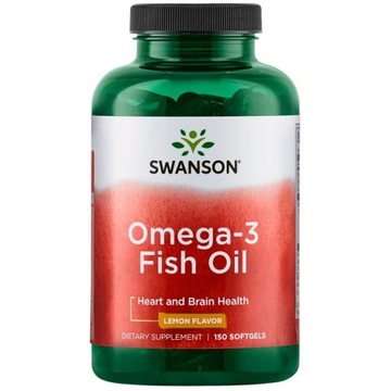 SWANSON Kwasy OMEGA 3 NNKT EPA/DHA Smak CYTRYNOWY