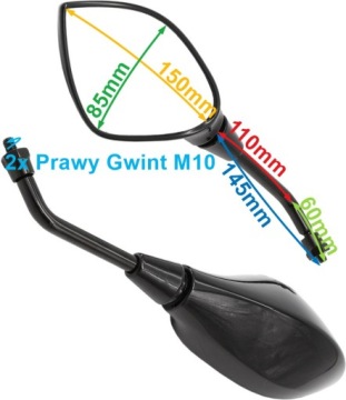 ЗЕРКАЛА ДЛЯ МОТОЦИКЛА GX M10 окрашенные JUNAK