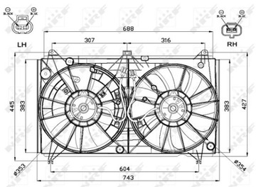 NRF 47567 VENTILÁTOR CHLAZENÍ MOTORU