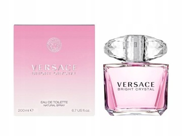 VERSACE BRIGHT CRYSTAL 200ML WODA TOALETOWA PERFUMY DAMSKIE DLA KOBIET