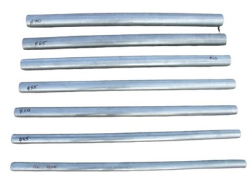 Rura wydechowa prosta aluminiowana fi 55mm dł.1m