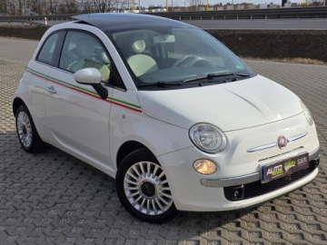 Fiat 500 II Seria 1 1.2 69KM 2011 Fiat 500 1.2 69Ps Panorama POLSKORY Alu Bialy Gwarancja 1.2 Benzyna, zdjęcie 1