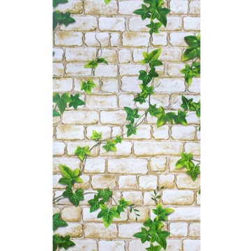 САМОКЛЕЯЩИЕСЯ НАСТЕННЫЕ ОБОИ ИМИТАЦИЯ ЛИСТЬЕВ ПЛЮЩА 3D ЭФФЕКТ 10м