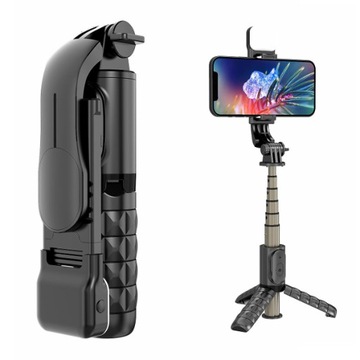 KIJEK SELFIE TRIPOD STATYW BLUETOOTH LAMPA LED Q10