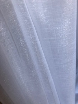 Батистовая штора ЛЕН МОРОЗ БЕЛЫЙ 250х500 FROG TUNNEL