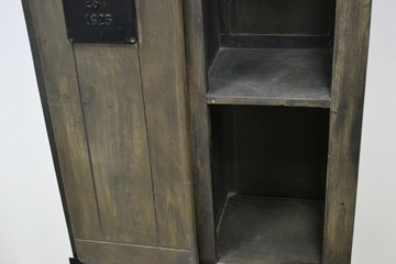 Книжный шкаф деревянный МАНГО, лак RAILWAY GRAU