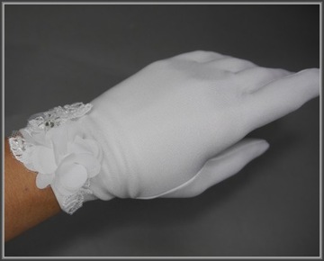 Komplet komunijny. Torebka do komunii, rękawiczki i okapnik. PREMIUM