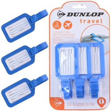 Zawieszka do bagażu samolotu ADRESOWNIK identyfikator na walizkę 3x DUNLOP
