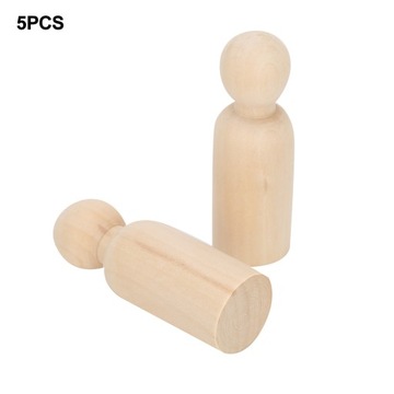 10 SZTUK DREWNIANE MALOWANIE LALKI 75MM