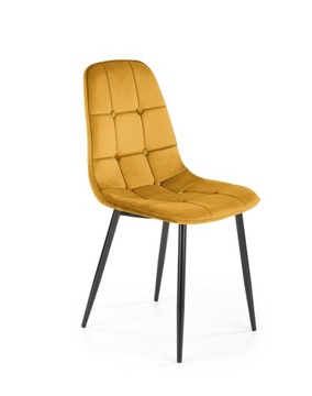 Pikowane ergonomiczne krzesło K417 musztardowy