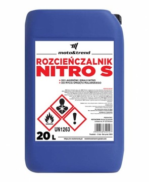 Rozpuszczalnik Rozcieńczalnik NITRO S 20L JAKOŚĆ