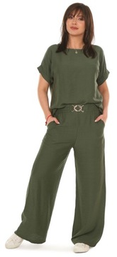 F684 Zwiewny KOMPLET Bluzka + Spodnie