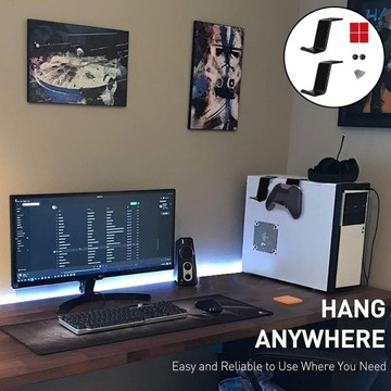 Akrylowe 2 szt. Zestaw słuchawkowy do stojaka na kontrolery Czarny 2 szt