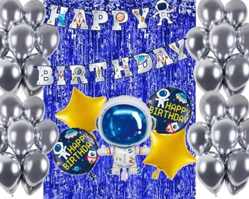 zestaw balony urodzinowy kosmos space planety