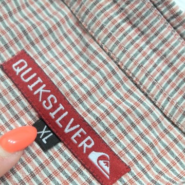 QUIKSILVER _ ŚWIETNA KRÓTKA KOSZULA Z LOGO _ L/XL