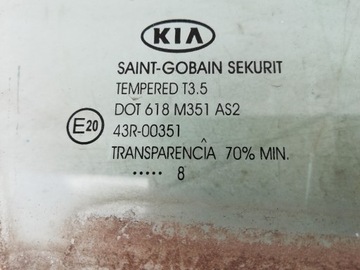 KIA PRO CEED 07-12 SKLO (OKNO) DVEŘE PRAVÝ PŘEDNÍ 08R