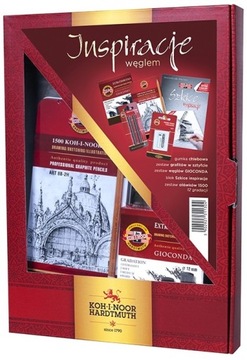 KOH-I-NOOR Zestaw Inspiracje węglem ołówki + akc.