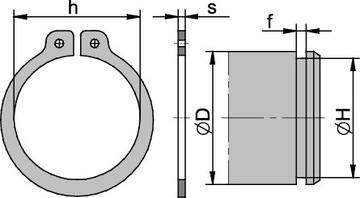 Наружное стопорное кольцо Z 18 SEGER