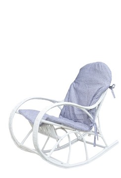 FOTELIK BUJANY wiklinowy BIAŁY z wikliny + poducha