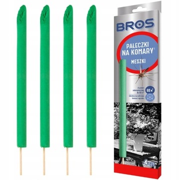 4x BROS PAŁECZKI NA KOMARY MESZKI OWADY LATAJĄCE