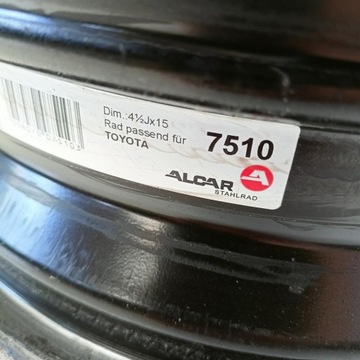RÁFKY 4X100 15 AYGO C1 PEUGEOT 107 4KS (F695)