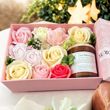 Мыло Flower Box цветы в коробке ПОДАРОК ​​ко Дню матери
