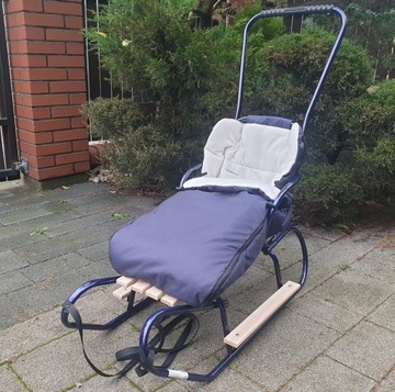 ЭВО САНКИ + ПУШЕР + ТЕПЛЫЙ СПАЛЬНИК + ПОДНОЖКИ