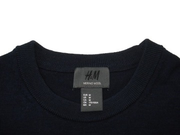 H&M Sweter Męski 100% MERINO WOOL r M