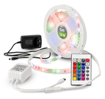 ZESTAW Taśma LED RGB Multi 5m + Pilot Zasilacz 36W