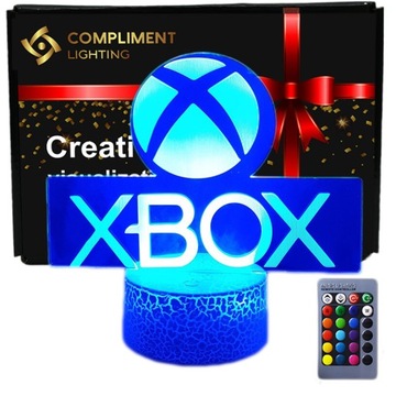 Lampka 3D nocna led usb + pilot Playstation Xbox