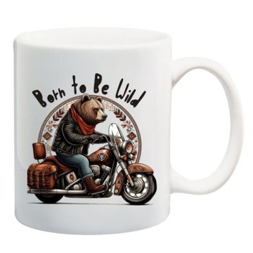 KUBEK born to be wild niedźwiedź na motocyklu motocykl motocyklista