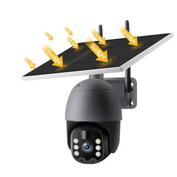 НАРУЖНАЯ СОЛНЕЧНАЯ ВРАЩАЮЩАЯСЯ IP WIFI 3MPX TUYA УМНАЯ СОЛНЕЧНАЯ КАМЕРА