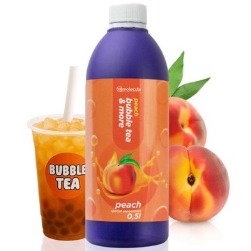 ЧАЙНЫЙ НАБОР BUBBLE - Шарики СТРАСТЬЯ фруктовые 0,8кг + сироп ПЕРСИКОВЫЙ 0,5л