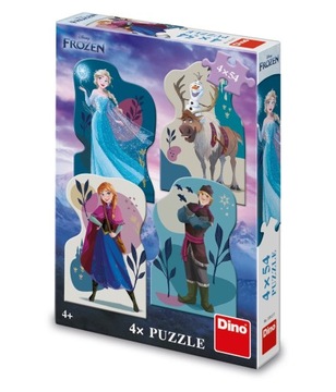 Kraina Lodu Puzzle konturowe 4 w 1 dla dziecka 4+ ulubieni bohaterowie