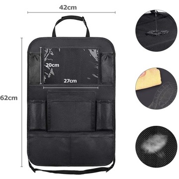 2 ОРГАНАЙЗЕР НА СПИНКУ АВТОКРЕСЛА, ЧЕРНАЯ СУМКА ДЛЯ ХРАНЕНИЯ