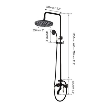 Ретро черный смеситель для ванной комнаты