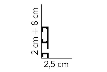 Светодиодный плинтус QL019 + QL021 Mardom