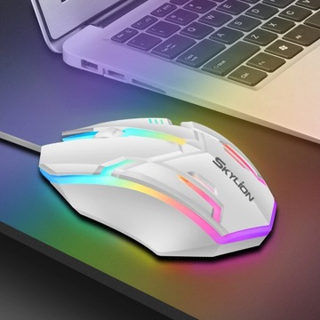 ИГРОВАЯ МЫШЬ ПРОВОДНАЯ RGB SKYLION F1 USB ИГРОВАЯ МЫШЬ ЧЕРНАЯ