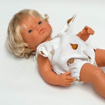 Муслиновый комбинезон для куклы Миниленд 38см.